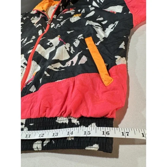 VTG 80s/90s NIKE Elite Color Block Colorful Windbreaker Track Jacket S Full Zip - Picture 13 of 13